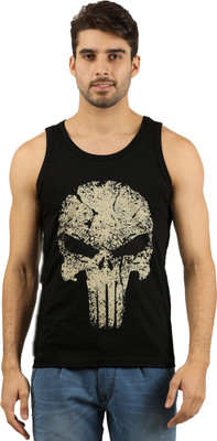 JUGULAR Printed Men Scoop Neck Black T-Shirt