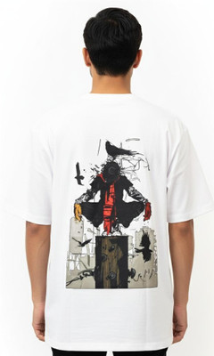 KALOTH Printed Men Round Neck White T-Shirt