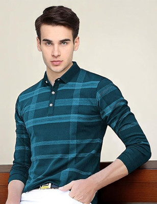 Autna Printed Men Polo Neck Blue T-Shirt
