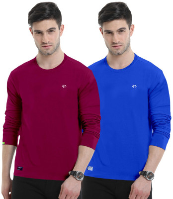 Triptee Solid Men Round Neck Multicolor T-Shirt