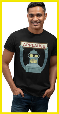 Streetfluencer Printed, Graphic Print Men Round Neck Yellow T-Shirt