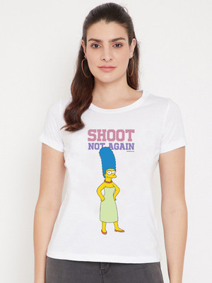 Kook N Keech Disney Graphic Print Women Round Neck White T-Shirt