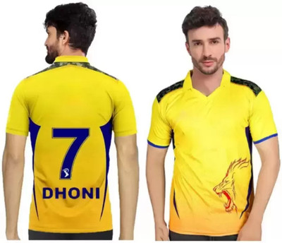 UNIQ Printed, Typography Men Polo Neck Yellow T-Shirt