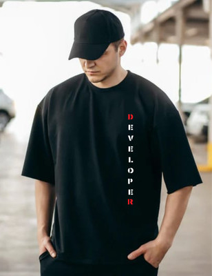 Humbe Solid Men Round Neck Beige T-Shirt