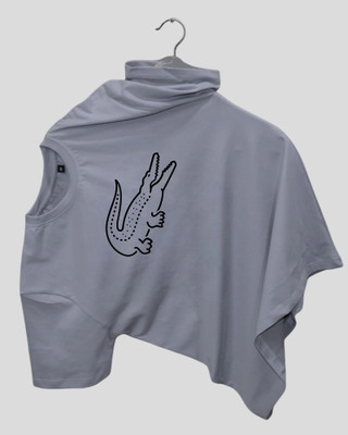 DRIPTHREAD Printed Men Round Neck Grey T-Shirt