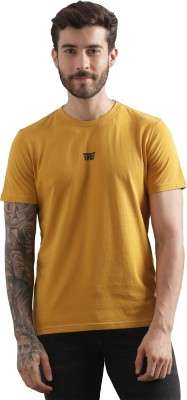 ROYAL ENFIELD Solid Men Crew Neck Yellow T-Shirt