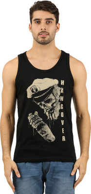 JUGULAR Printed Men Scoop Neck Black T-Shirt