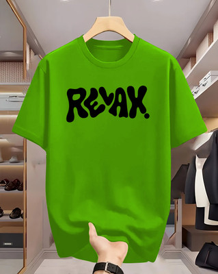 LGR FASHION Typography Men Round Neck Green T-Shirt