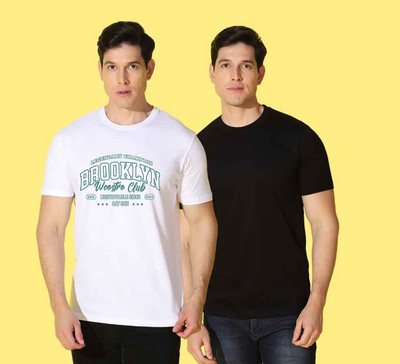 WOOSTRO Typography Men Round Neck Multicolor T-Shirt