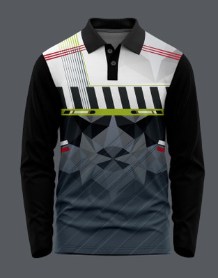 EpicSports Printed Men Polo Neck Multicolor T-Shirt
