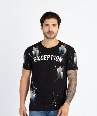 Status Quo Printed, Typography Men Round Neck Black T-Shirt