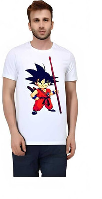 Royal Creations By Rv Printed Men Round Neck White T-Shirt