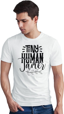 Seek Buy Love Printed Men Round Neck White T-Shirt