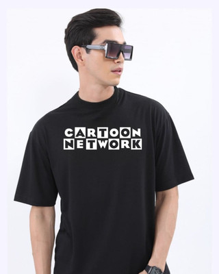 CARTOON NETWORK X ROYAL STANCE Graphic Print Men Round Neck Black T-Shirt