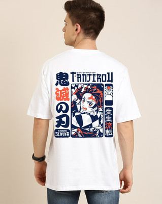 Clickwell Trend Printed, Typography Men Round Neck White T-Shirt