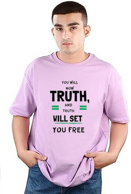 Shakuntla Fashion Typography Men Round Neck Purple T-Shirt