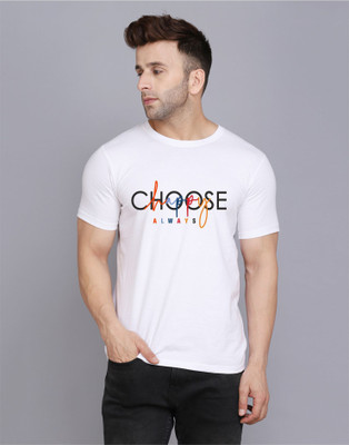 MINISTRY OF FRIENDS Typography Men Round Neck White T-Shirt
