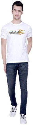 PD CLORI Graphic Print Men Round Neck White T-Shirt