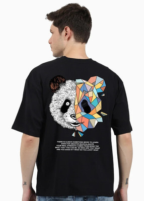 Pronk Printed, Typography Men Round Neck Black T-Shirt