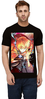 Easy funnn Printed Men Round Neck Black T-Shirt