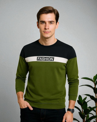 Teezler Printed Men Round Neck Green T-Shirt