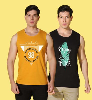 WOOSTRO Self Design Men Round Neck Multicolor T-Shirt