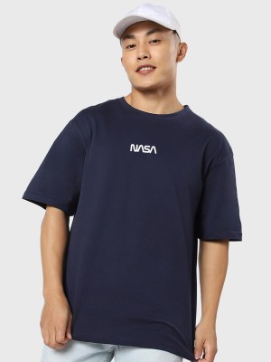 BEWAKOOF Graphic Print Men Round Neck Blue T-Shirt