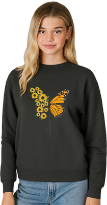 Fabrista Printed Women Round Neck Black T-Shirt