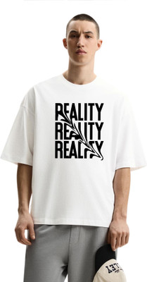 fashnobic Printed Men Round Neck White T-Shirt