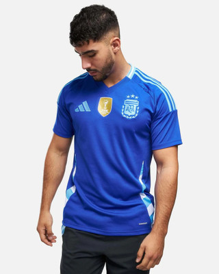 YUTU Printed Men Polo Neck Blue T-Shirt