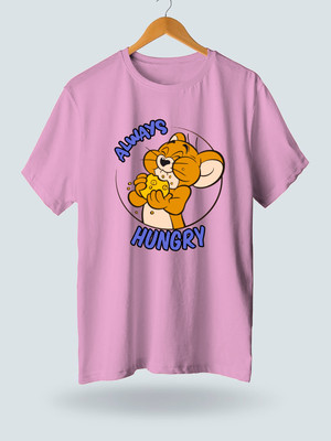 Jack Paris Printed, Typography Men Round Neck Pink T-Shirt