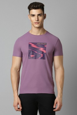 LOUIS PHILIPPE Printed Men Round Neck Purple T-Shirt