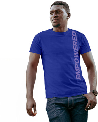 Fighterhero Printed Men Round Neck Blue T-Shirt