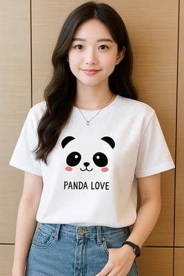 HouseOfCommon Graphic Print Women Round Neck White T-Shirt