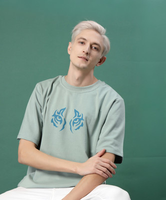 RIGO Printed Men Round Neck Green T-Shirt