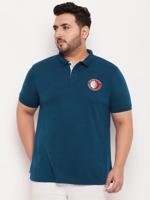 METRONAUT PLUS Solid Men Polo Neck Dark Blue T-Shirt