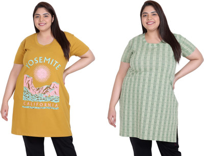 IN Love Printed Women Round Neck Multicolor T-Shirt