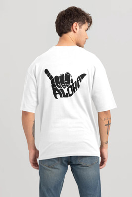 Trend Twist Graphic Print Men Round Neck White T-Shirt