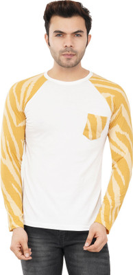 Styvibe Solid Men Round Neck White T-Shirt