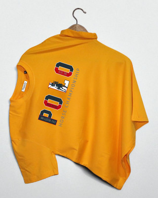 Magneto Printed Men Crew Neck Yellow T-Shirt