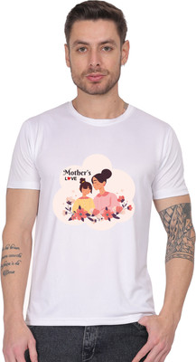 Atharva Trends Printed Men Round Neck White T-Shirt