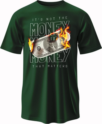 shamigraphics Solid, Graphic Print Men Round Neck Green T-Shirt