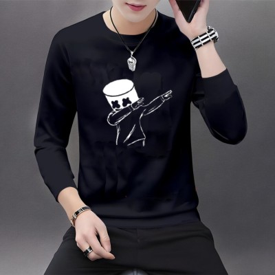 METRONAUT Graphic Print Men Round Neck Black T-Shirt