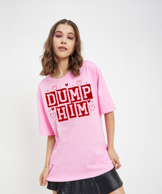 COLOR CAPITAL Solid Women V Neck Pink T-Shirt