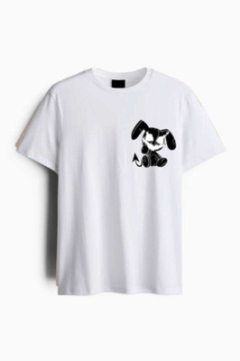 Reeogi Enterprises Printed Men Crew Neck White T-Shirt