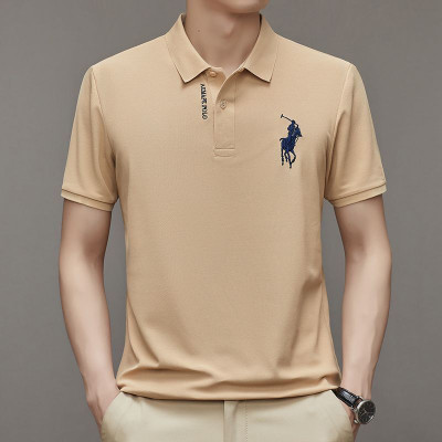 Kesar Collection Sporty, Solid Men Polo Neck Brown T-Shirt