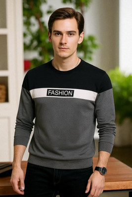 Bolderift Printed Men Round Neck Grey T-Shirt