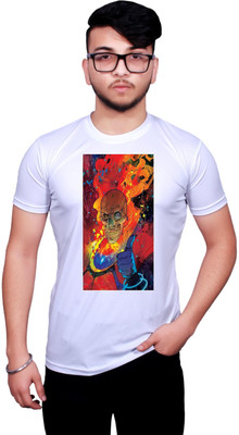 GOLDMONKS Printed Men Round Neck White T-Shirt
