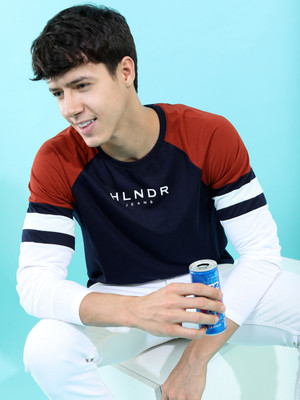 HIGHLANDER Solid Men Round Neck Multicolor T-Shirt
