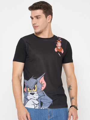 WEAR YOUR MIND Graphic Print Men Round Neck Black T-Shirt